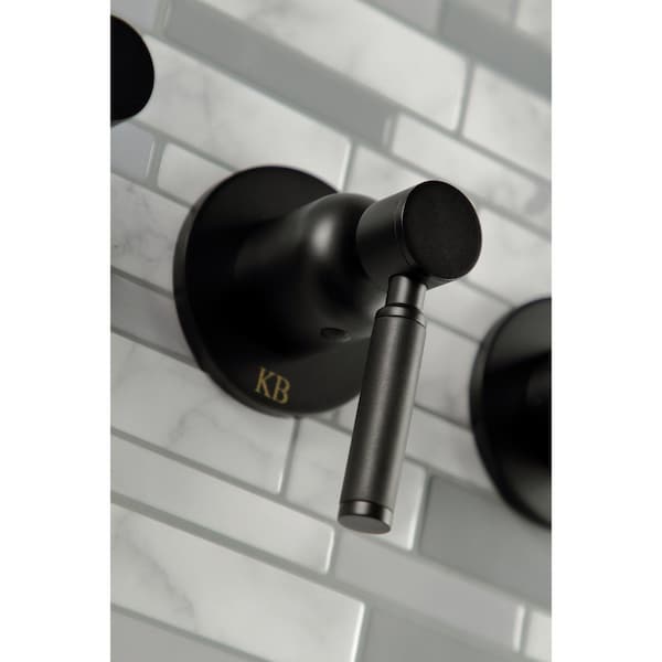 Tub And Shower Faucet, Matte Black, Wall Mount